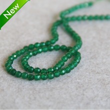 4mm facetado natural contas verdes forma redonda pedra solta diy contas para colar pulseira 15 polegada jóias fazendo design atacado 2024 - compre barato