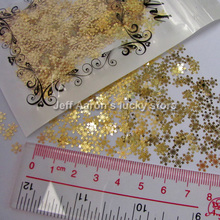 Snowflake gold metal nail art decorations design 3d metallic nail stickers Acrylic Decals drop shipping 2024 - buy cheap