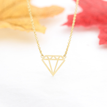 10PCS Elegant Geometric Triangle Origami Cone Shape Diamante Shape Necklaces for Women Stainless Steel Chain Female Jewelry 2024 - buy cheap
