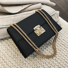 Elegant Female Small Square Bag 2021 Fashion New Quality PU Leather Women's Designer Handbag Lock Chain Shoulder Messenger bags 2024 - купить недорого