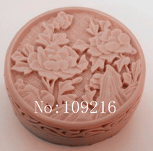1pcs The Peony Flowers (zx1546) Silicone Handmade Soap Mold Crafts DIY Mold 2024 - buy cheap