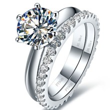Anel de noivado com diamante brilhante pt950 3.55ct, belo presente de aniversário, cores d, vs1, presente 2024 - compre barato