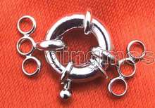 One Big 18mm Silver Plated ring three strings Clasp-gp162  Wholesale/retail Free shipping 2024 - buy cheap