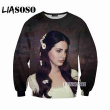 LIASOSO 2019 New Men and Women Sweatshirt Singer Lana Del Rey Sweatshirt 3D Print Sweatshirt Long Sleeve Top Brand Clothing D059 2024 - buy cheap