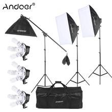 Andoer-Kit de iluminación de vídeo y foto para estudio, equipo de fotografía Softbox, 15x45W, soporte de bombilla, bolsa de transporte 2024 - compra barato