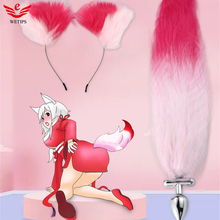 Wetips Anal Dilator Foxtail Plug Cosplay Romance Roleplay Party Bidet Enema Anal Tail Enema Plug Headband Anus Fox Tail Plug 2024 - buy cheap
