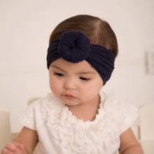 New 1PCS Cotton Blend Nylon Children Kids Headbands Newborn Turban Round Knot Head Wrap Hair Accessories Birthday Gift 2024 - buy cheap