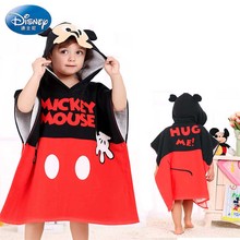 Toalla de playa de Mickey Mouse de Disney, Toalla de baño de algodón con capucha de 100% para bebés, niños y niñas, toalla de ducha de playa/Piscina/capa de Elsa y Minnie 2024 - compra barato