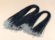 Wholesale 1.5mm Black Wax Leather Cord Necklace Rope 45-80cm Chain Lobster Clasp DIY Jewelry Accessories 100pcs/lot 2024 - buy cheap