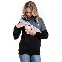 Breastfeeding Maternity Clothes Spring Pregnancy Nursing Tops Long Sleeve Hoodies Patchwork Sweatshirt For Pregnant Women B0007 2024 - buy cheap