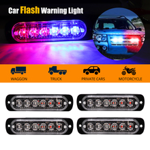 6 LED Strobe Warning Light Grille Flashing Breakdown Emergency Light Ultra-thin Car Truck SUV Side Lamp Traffic Signal Light 12V 2024 - buy cheap