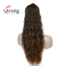 Шиньон для волос StrongBeauty, длинный волнистый конский хвост, 22-24 дюйма, синтетический, термостойкий, цвета на выбор, 6 видов цветов 2024 - купить недорого