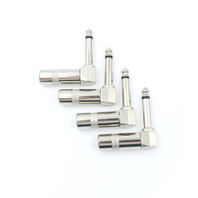 4pcs High Quality 6.35mm 1/4 Inch Jack Right Angle Male Mono Plug L-shape Connector For Guitar Audio 2024 - buy cheap