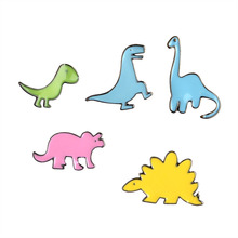 Dinosaur ! T Rex Diplodocus Stegosaurus Triceratops Kawaii Sweet Lolita Fairy Kei Spank Pastel Goth Enamel Badge Brooch Pin 2024 - buy cheap