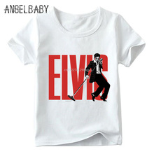 Children Elvis Presley King of Rock Print T shirt Boys and Girls Summer White Tops Kids Fashion Casual T-shirt,ooo473 2024 - buy cheap