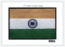 Hierro en transferencia de alta calidad 3 "de ancho parche bandera bordada de accesorios de India para manualidades pesado remiendos del metal 2024 - compra barato