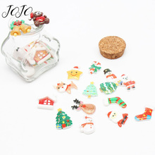 JOJO BOWS 10pcs DIY Craft Supplies Christmas Glitter Resin Accessory For Craft Flatback Planar Resin Patch Phone Case Sticker 2024 - buy cheap