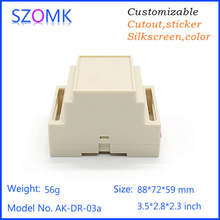 szomk wall mount plastic din rail enclosure (6 pcs) 88*72*59mm diy electronic plastic housing project case electronics enclosure 2024 - buy cheap