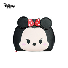 Bolsa de maquillaje portátil de Minnie Mouse de Disney, bolso de almacenamiento multiusos, tsum, monedero con caricatura, Mickey Mouse, maquillaje de PU 2024 - compra barato