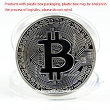 New Plated Silver Bitcoin Coin Collectible BTC Coin Art Collection Gift Physical Non-Currency Coin 2024 - buy cheap