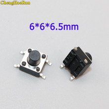 ChengHaoRan 10pcs 6x6x6.5mm Panel PCB Momentary Tactile Tact Mini Push Button Switch SMT 4pin 6*6*6.5mm 2024 - buy cheap
