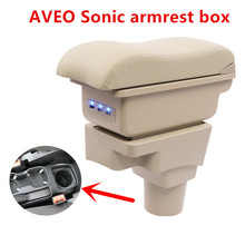 Armrest For Chevrolet Sonic / Aveo 2012-2016 Center Centre Console Storage Box Arm Rest Rotatable Barina 2013 2014 2015 2024 - buy cheap