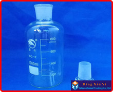 (2 tamanhos) garrafa de reagente de vidro de 1000ml com rolha de vidro reforçado, garrafa reagente de boca estreita de 1000ml, garrafa de vidro transparente 2024 - compre barato