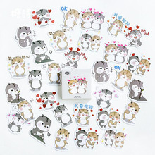 Cute Animal Hand Account Sticker Chipmunk Shaped Seal Sticker Scrapbook Sticker Stationery Notepad Office School Supplies 2024 - buy cheap