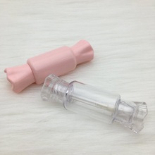 Tubo de brillo de labios vacío, contenedor de cosméticos recargable, color rosa, transparente, con forma de caramelo, portátil, con pincel, 13 ML 2024 - compra barato