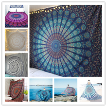 Tapiz de Mandala bohemio para colgar en la pared, alfombra de decoración de dormitorio de gobelino, tapiz Hippie, colcha de playa, manta de Yoga 2024 - compra barato