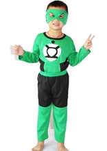 Детский костюм для Хэллоуина с маской для глаз и 2 От 3 до 7 лет, Детская модельная одежда, Зеленый Фонарь для мальчиков/Hal Jordan, для ролевых игр, 309 # 2024 - купить недорого