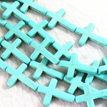 Hot sale green calaite turquoises new stone 15*20mm 30*40mm fashion Cross Square shape beads diy noble Jewelry B270 2024 - buy cheap