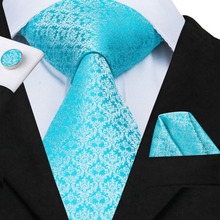Hi-Tie, роскошный брендовый Мужской Шелковый галстук, синий цветочный дизайн, классический свадебный галстук для вечеринки, высокое качество, мужской галстук 8,5 см, C-3043 2024 - купить недорого