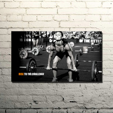 Póster de seda con cita motivacional para culturismo, impresión artística de 13x20, 24x36 pulgadas, decoración de gimnasio, imagen deportiva para Fitness, 02-18 2024 - compra barato