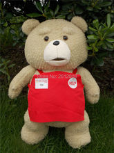 Osito de peluche de la película Ted, 45cm, delantal rojo, oso de peluche gigante, juguete para regalo 2024 - compra barato