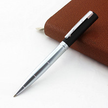 Bolígrafo De Metal negro y plateado de alta calidad, 0,7mm, recarga de tinta negra, suministros escolares para estudiantes 2024 - compra barato