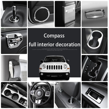 Conjunto completo de decoração de interiores Acessórios modificação Do Carro capa Protetora de lantejoulas estilo etiqueta Do Carro Para Jeep Compass 2024 - compre barato