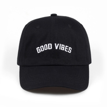 Gorra de béisbol bordada con bordado de GOOD VIBES para hombre y mujer, gorro de béisbol de algodón con visera curvada, 100%, Snapback de marca, unisex 2024 - compra barato