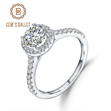 GEM'S BALLET 925 Sterling Silver Classic Ring 1.24Ct Diamond Simulants Engagement Rings For Women Wedding Fine Jewelry 2024 - buy cheap