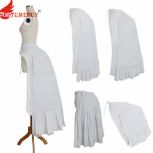 CostumeBuy Women Rococo Victorian Civil War Wedding Dress Cosplay Petticoat Crinoline Underskirt White Cage Frame Pannier Bustle 2024 - buy cheap