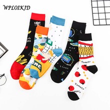[WPLOIKJD]Harajuku 2019 New Products Korean Style Fashion Cartoon Cotton Men Socks Comfortable Creative Socks Skarpetki Sokken 2024 - buy cheap
