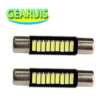 Luz de lectura Interior para interiores, bombillas de lámparas blancas de 12V, 100 piezas, T6, C5W, 28mm, 31mm, 4014, 9 SMD 2024 - compra barato