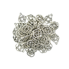 50 Pieces Tibetan Silver Color Knot Oval Shape Jewelry Making Charms Pendant DIY Craft Earring Bracelet 2024 - buy cheap