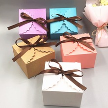 30Pcs 6.5x6.5x4.5cm Vintage Mini Kraft Paper Boxes Wedding Birthday Party Gift Favor Boxes Candy Boxes Packaging With Ribbon 2024 - buy cheap