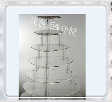 6-уровневая акриловая подставка для торта в форме сердца, подставка для кексов из оргстекла 2024 - купить недорого