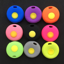 silicone  rubber car key cover case set shell  protection For Benz Smart Fortwo 450 Car Forfour Case Soft One 1 Button  key 2024 - buy cheap