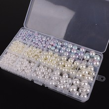 Cuentas de perlas para manualidades, accesorios para fabricación de joyas, lote de abalorios, 4mm/6mm/8mm/10mm, 1300 unids/caja 2024 - compra barato