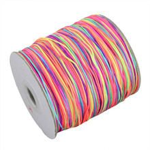 Rollo de cordón de nailon redondo para fabricación de pulseras trenzadas, 1mm, 300 m/rollo 2024 - compra barato