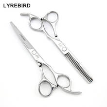 Japan Hair Scissors set Silver 5.5 INCH 6 INCH Hairdressing scissors Hair Cutting scissors Very Sharp Lyrebird NEW 2024 - buy cheap