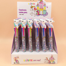 36 pcs/lot Unicorn 3/6/10 Colors Ballpoint Pen Kawaii Cartoon Ball Pen For Kids Gift Cute Material Escolar school supplies 2024 - buy cheap